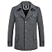 KUDORO Herren Wintermantel Wolle Kurzmantel Wollmantel Mittellang Slim Fit