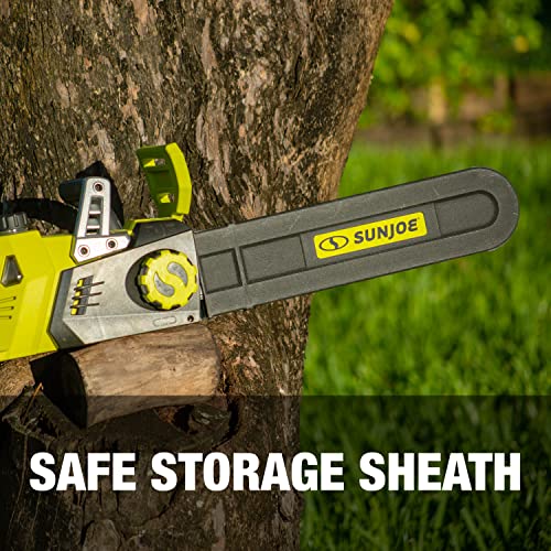 Sun Joe 24V-X2-Cs16 48-Volt Ionmax Cordless Chain Saw 16-Inch Kit, (W/ 2 X 2.0-Ah Batteries + Quick Charger) #TOP7