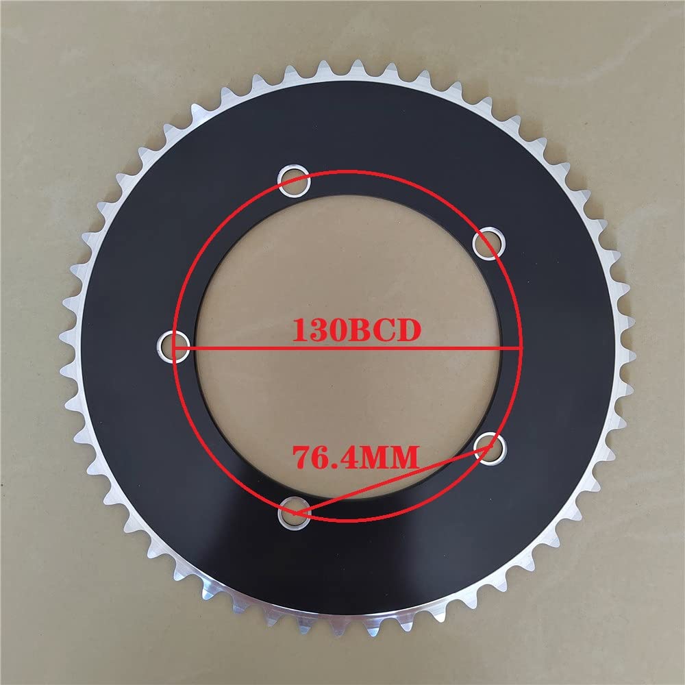 Tarcza rowerowa, Tarcza, 1 szt. Ostre koło zębate Tarcza rowerowa Tor rowerowy Koło łańcuchowe Pierścień Jednobiegowe tarcze do rowerów(130bcd 46t)