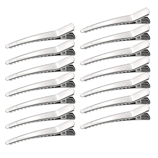 Marrywindix 50 Pack 2.36 inches Hair Clips, Silver Metal Alligator Hair Pins Teeth Bows Hair Clips Hairdressing Salon Hair Grip DIY Accessories Hairpins for Women, Girls and Hairdresser Sliver