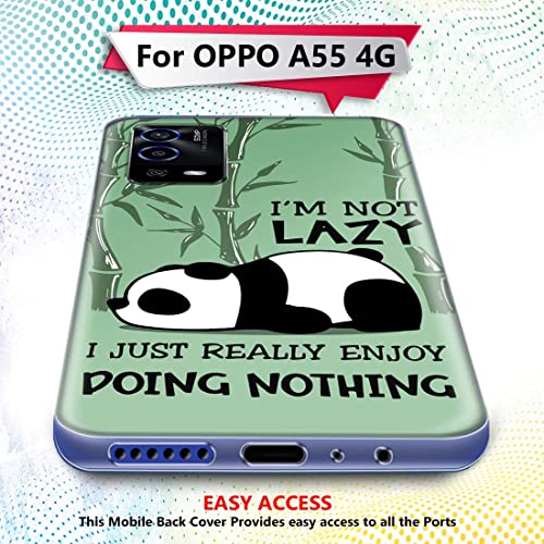 Image of Fashionury Back Cover for Oppo A55 Designer | Printed|Transparent |Flexible| Silicon- D1007