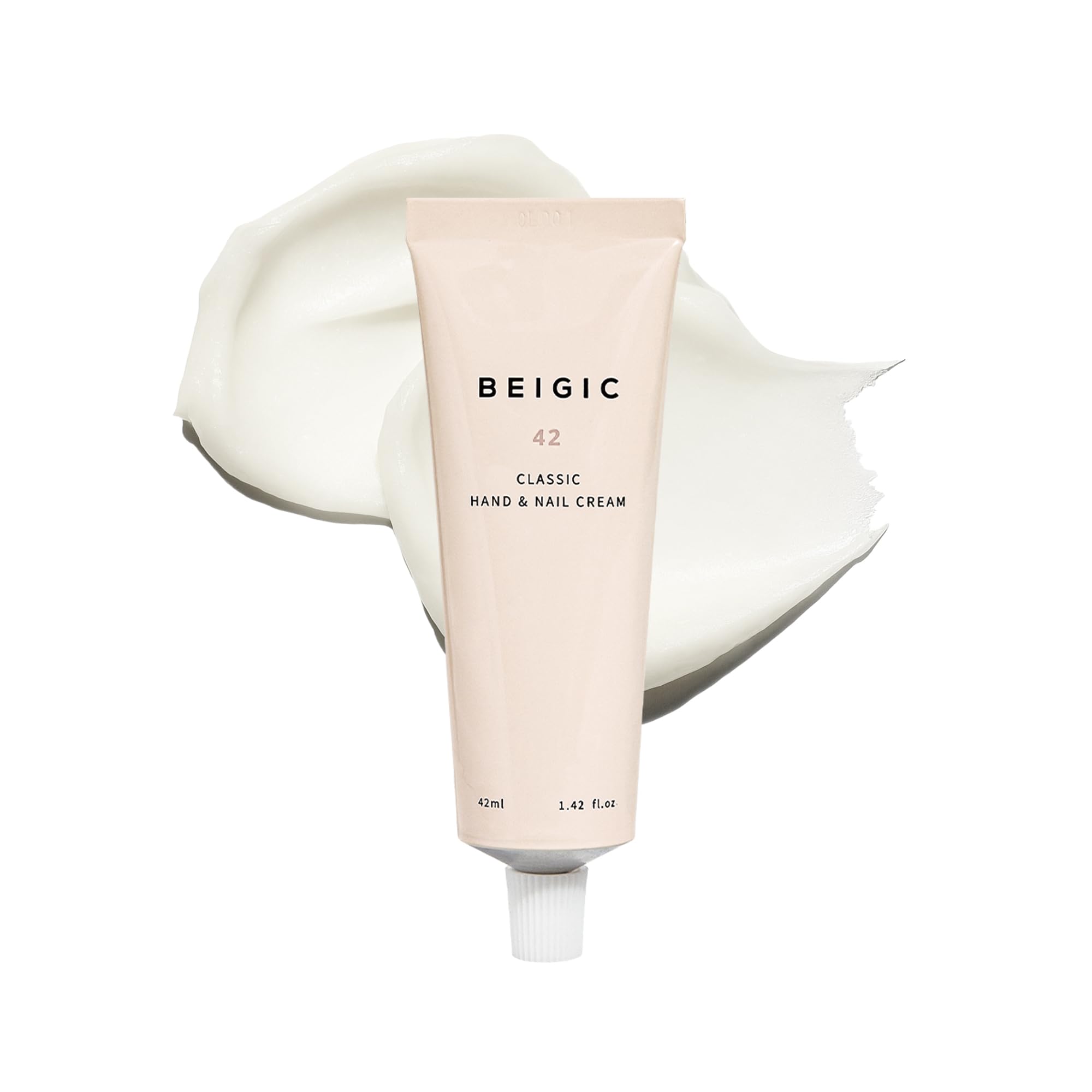 BEIGIC Classic Hand & Nail Cream - Bergamot, Sage & Mandarin Vegan Quick-Absorbing Non-Greasy Handcream to Smooth Fine Lines, Soften & Hydrate (1.42 fl.oz)