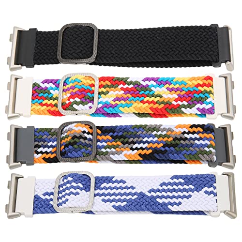 Cuifati Watch Band for 2 46mm smartwatch Adjustable Smartwatch Strap 0.8 in Flannelette Textile Strap Fall Watch Strap Retractable(Rainbow) - Image 3