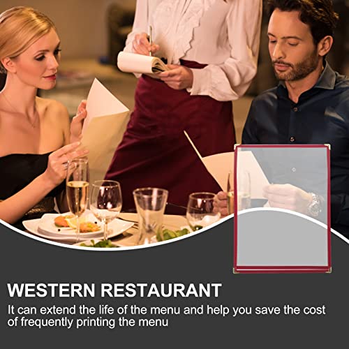 Stobok 2Pcs Supplies Size Documents Sleeve Triple List Restaurant Binding Kitchen Single Business Letter For Restaurants Protective With Double Bar Book Insert Cookbook A Books Sleeves #TOP7