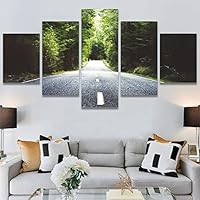 SIGNWIN 5 Panel Canvas Wall Art Modern Art Contemporary Country Dramatic Multicolor Photography Scenic for Home Decorations Ready to Hang - 60