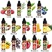 Food Flavoring Oil - 14 Flavors of Pure Natural Liquid Lip Gloss Flavoring Oil, Concentrated Candy Flavors for Baking & Cooking, Lip Balm, Drinks, Soap and Slime Making, Water & Oil Soluble - 0.25 Fl Oz (6ml) Bottles