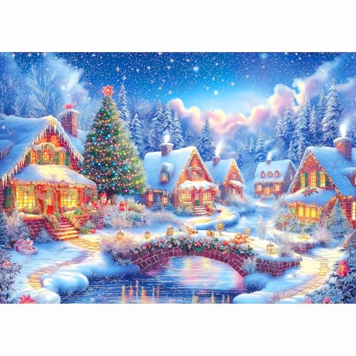 Blueforest BFJIUJIU-00005 Christmas Fantasy Fairy Town Jigsaw Puzzles cover