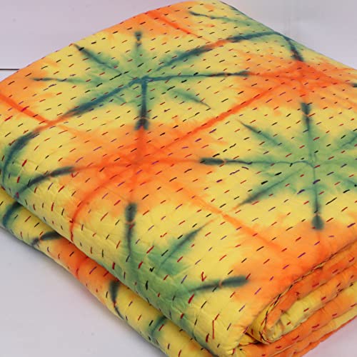 Couvre-lit fait main Kantha respirant contre les nuits trop chaudes - 3