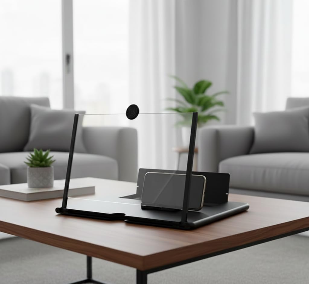 Stock Leader - Amplificatore di schermo per telefono cellulare con altoparlante Bluetooth, 6D Display HD 12 pollici Zoom 2-3 volte, ingrandimento schermo cellulare per gli occhi per guardare video e