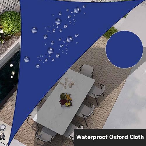 Triangle voile d'ombrage imperméable 3x4x5m avec cordon de montage pour terrasse - 7