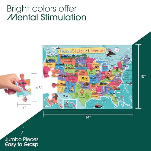 Keeping Busy Dementia Puzzles for Seniors USA Map 24 Piece Puzzle for Seniors with Dementia Color Coded with Templates - Puzzles for Dementia Patients - Puzzles for Dementia Seniors - Dementia Puzzle - Image 3