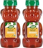 Heaven & Earth Organic Raw Unfiltered Honey, 12 oz (2 Pack) | USDA Certified | Bear Shaped Squeeze Bottle | Pure & Natural Honey | Perfect for Tea, Baking, and Cooking