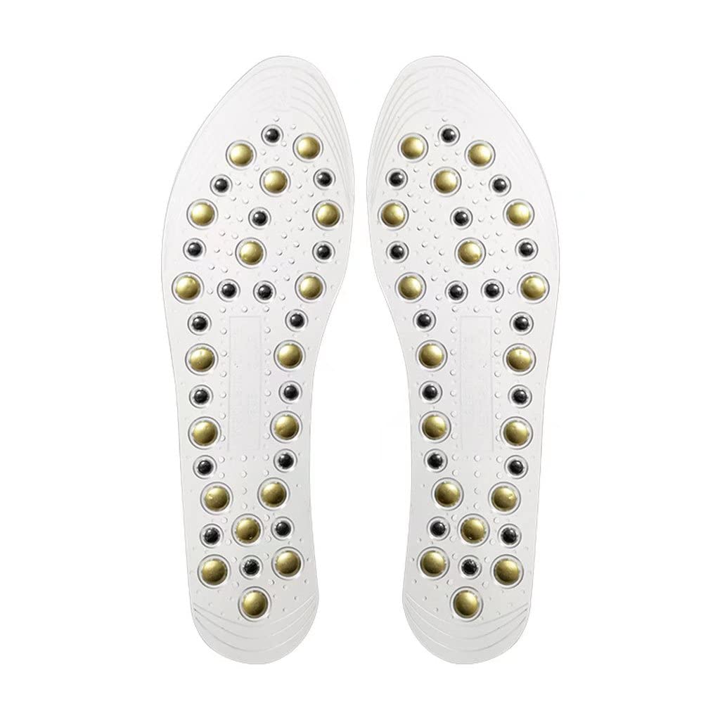 Wkładki ortopedyczne do butów, wkładki masujące, amortyzujące, oddychające, podtrzymujące łuk stopy, masaż akupunkturowy(White,3 pair)