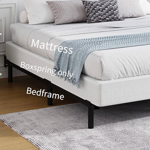 King Box Spring 9 Inch High Profile Strong Metal Frame Mattress Foundation, Quiet Noise-Free,Easy Assembly, 3000lbs Max Weight Capacity