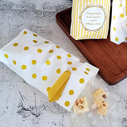 Elwish 24Pcs Treat Bags Party Favor Bags Gold Plastic Drawstring Candy Goodies Food Storage Bags Gift Wrapping Package thumb #6