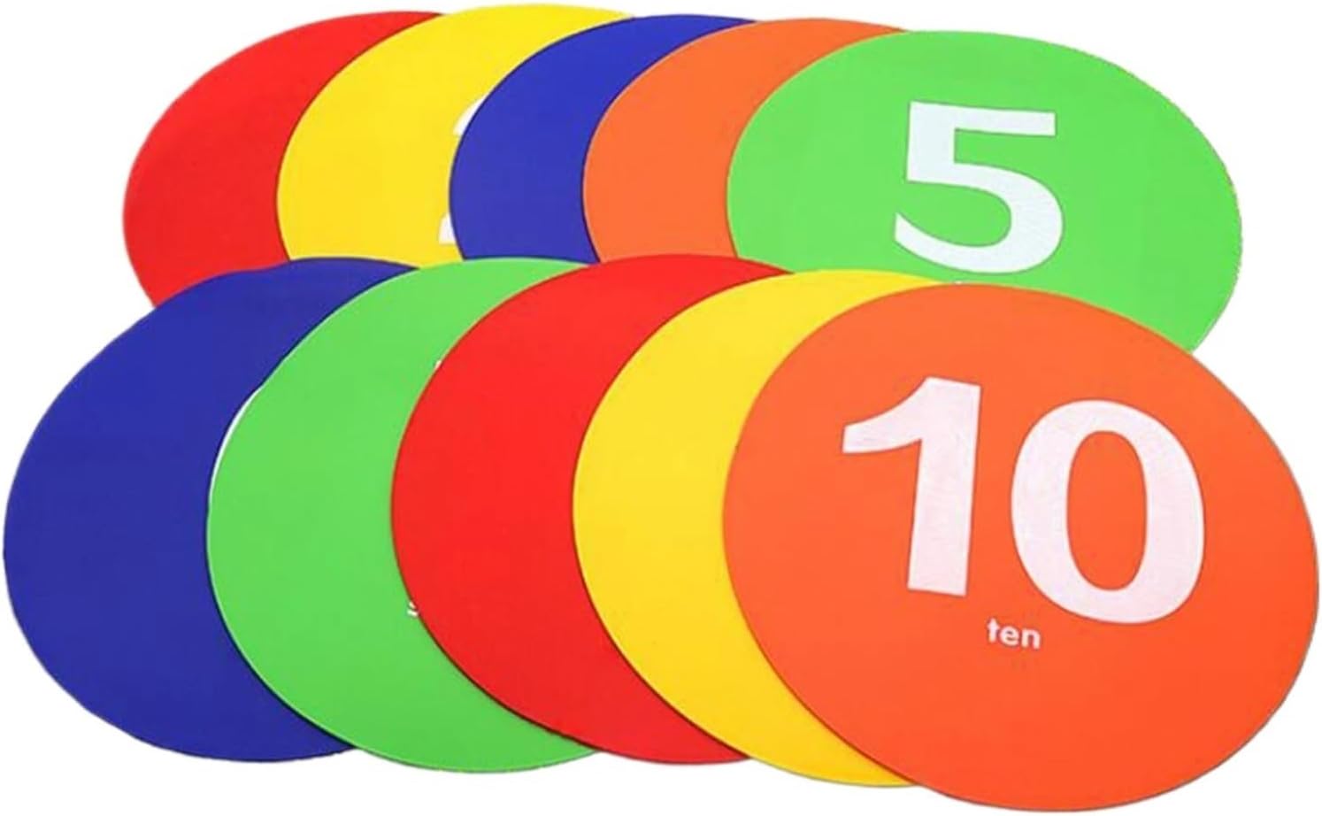 10Pcs/Set Flat Cones Spots Markers Floor Spots Agility Dots Anti Slip Court Marking Gym Accessories for Sports Training Soccer