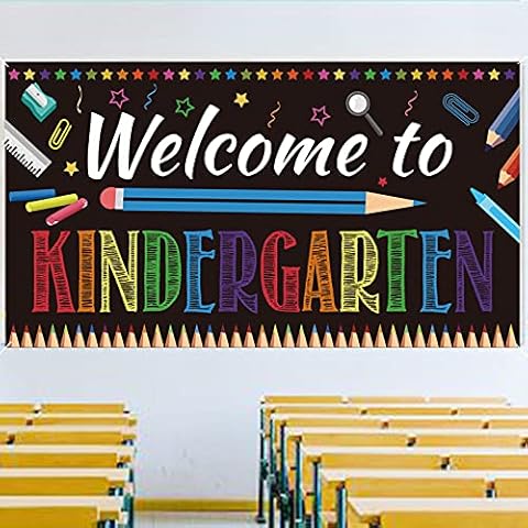 Welcome to Kindergarten Party Backdrop Banner Cover