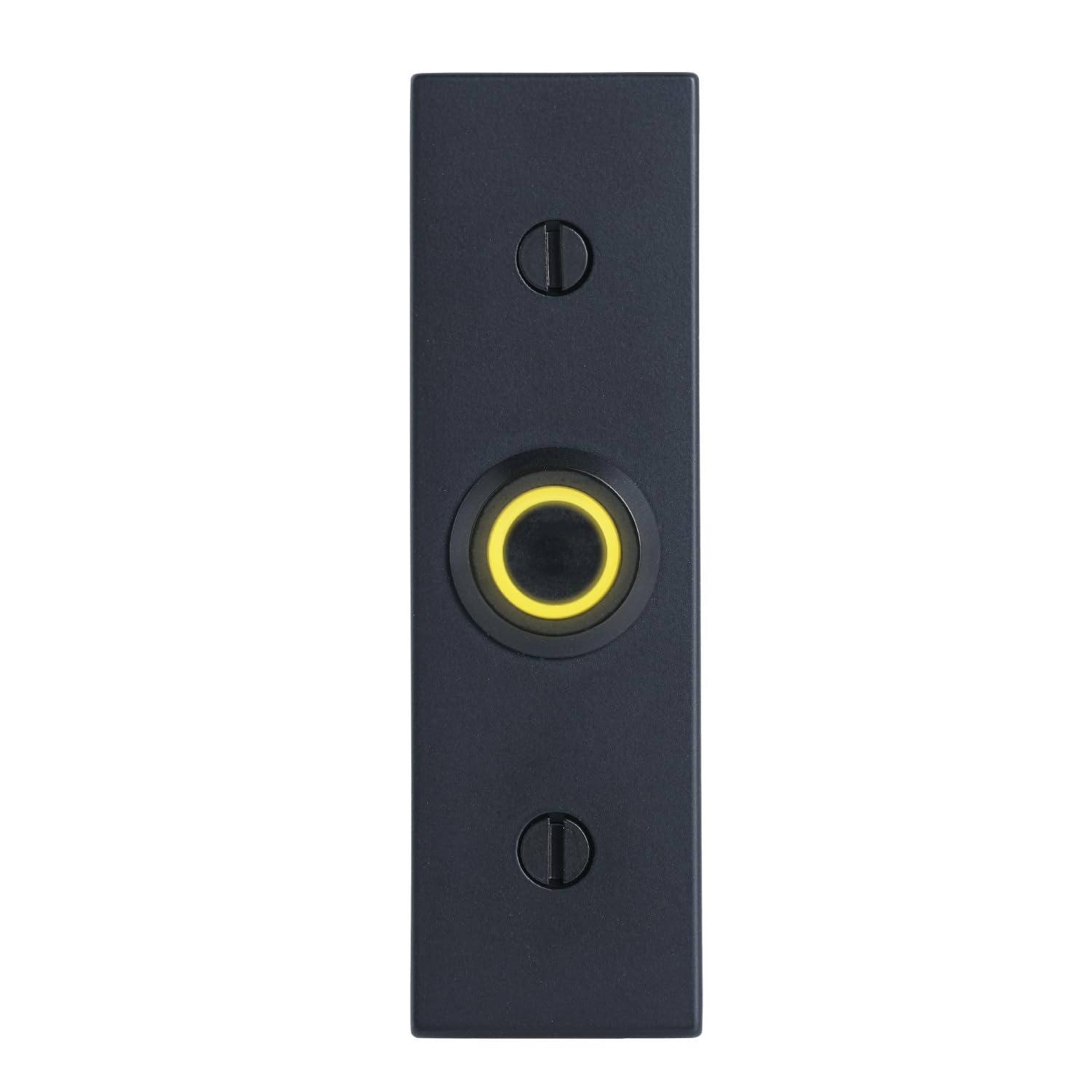 Newhouse Hardware BT6BL - Botón rectangular de metal iluminado con cable para timbre de puerta, timbre o timbre, solo botón de timbre de puerta, botón de timbre con luz LED