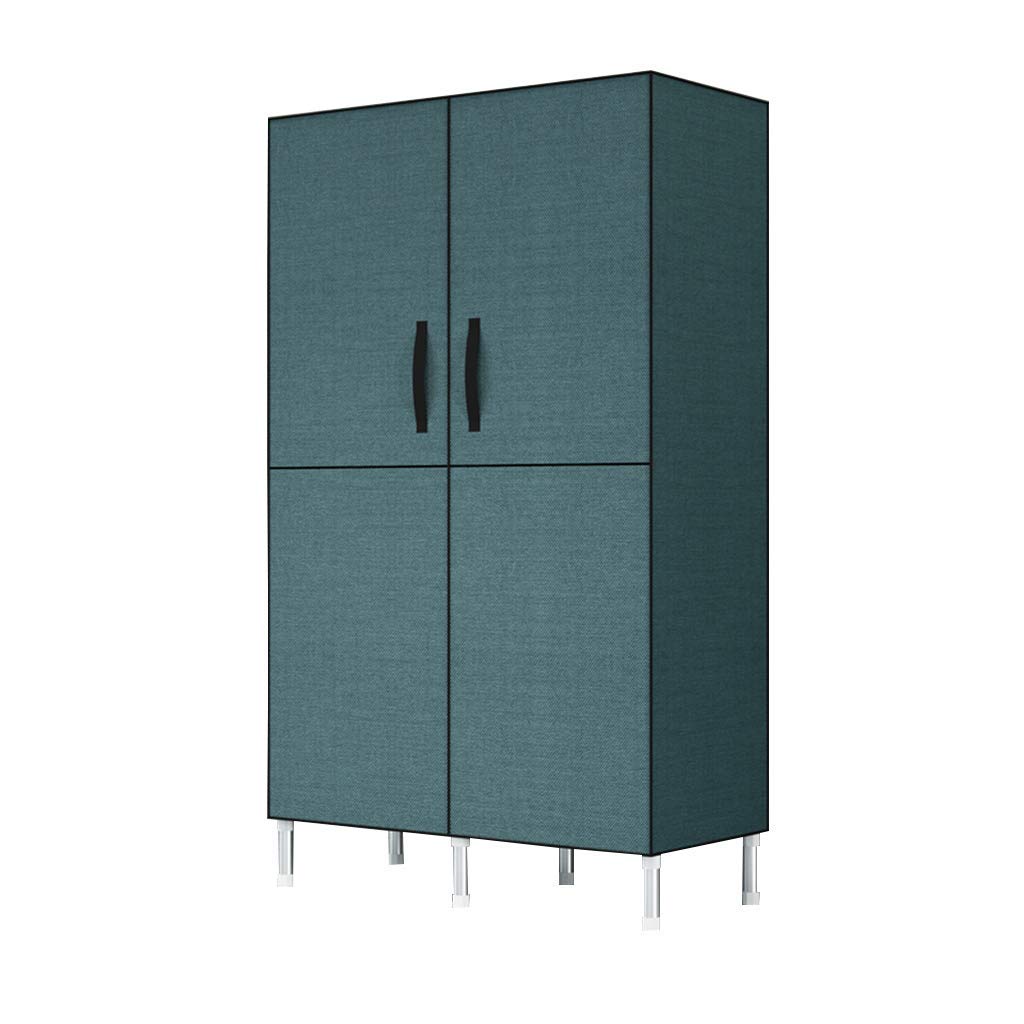 Faltbarer Kleiderschrank, platzsparend, Faltbarer Stoffschrank, Campingschrank, einfach aufzubauen, in Vier Farben erhältlich (D Small)