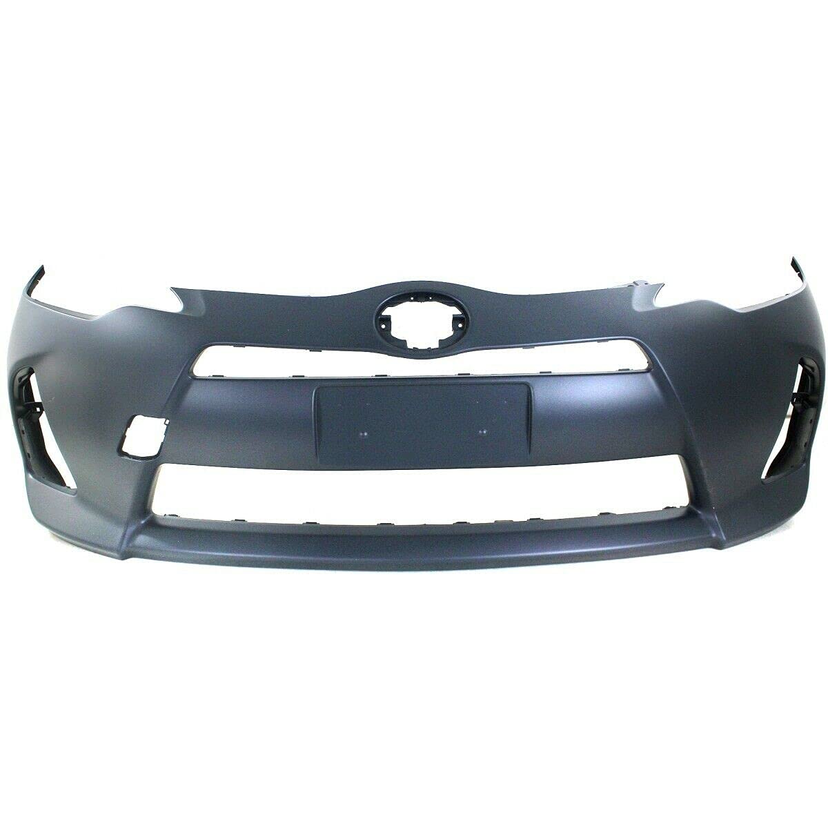 FitParts Compatible With Front Bumper Cover 2012 2013 2014 Toyota Prius C One Two Three Four Hatchback 12 13 14. New, Primed and Ready for Paint. W/Fog Light Holes. W/o Parking Aid.