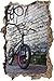 Produktbild Pixxprint 3D_WD_2786_62x42 BMX-Rad an Mauer Wanddurchbruch 3D Wandtattoo, Vinyl, bunt, 62 x 42 x 0,02 cm