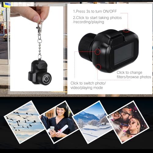 Cámara Mini Relaxweex Llavero 1080p Retro Portátil miniatura 3