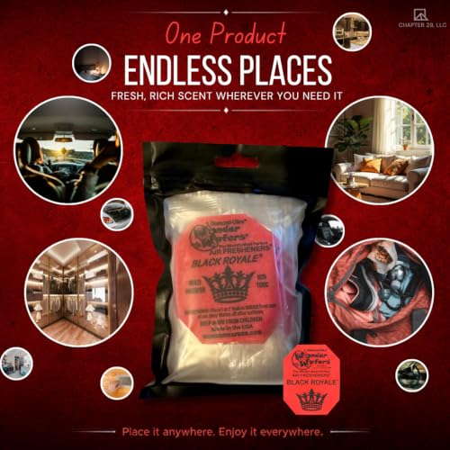 Image of Wonder Wafers 20 Count Air Fresheners Individually Wrapped, Black Royale Fragrance