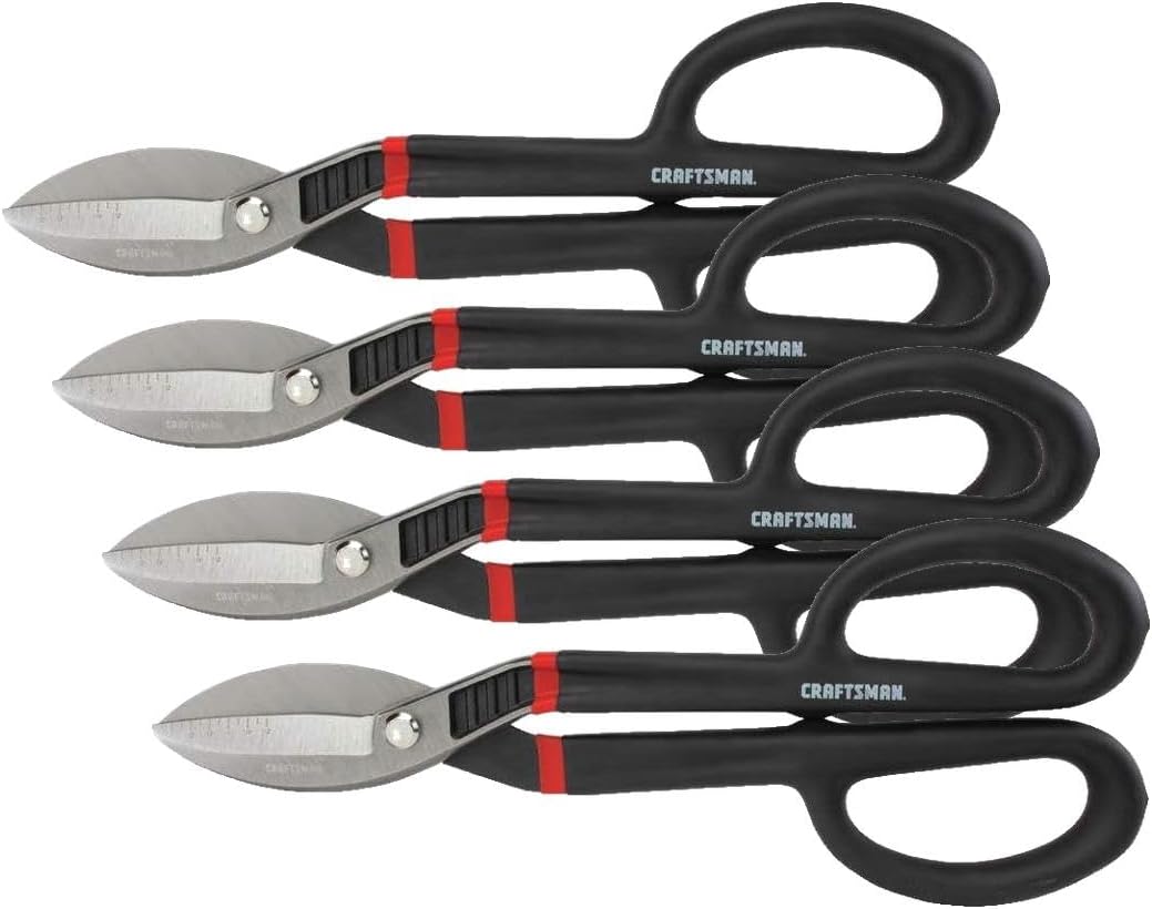 CRAFTSMAN Tin Snips, All-Puprose, 12-Inch (CMHT73992) (Pack of 4)