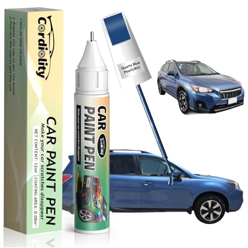 Image of J8U Quartz Blue Pearl Touch Up Paint for Subaru, Color Accurate Car Paint Scratch Repair Pen, Quick & Easy Fix Automotive Chips and Nicks