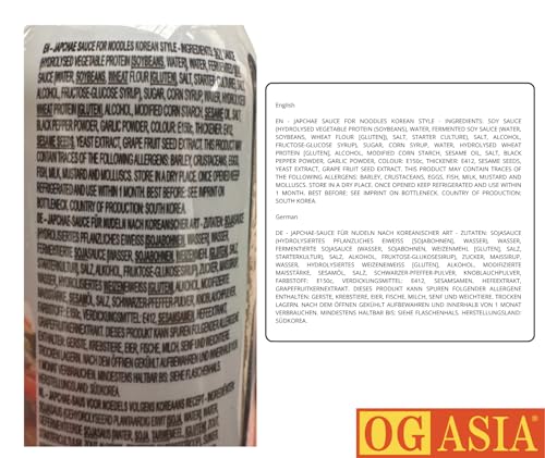 AJUMMA REPUBLIC Japchae Sauce – Koreanische Glasnudel Sauce – OG ASIA – 250ml