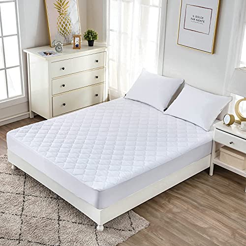 Waterproof Quilted Split King Mattress Protector Pad For Adjustable Bed Noiseless Fitted Mattress Cover Soft Padded Topper With Up To 16 Deep Pocket #TOP7