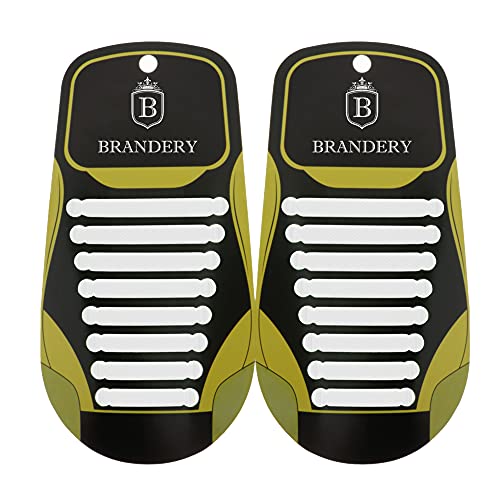 Brandery Silkon - Cordones para zapatos, color blanco Cover