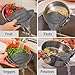 Clip On Strainer, Silicone Food Strainer Hands-Free Pan Strainer，Heat Resistant Silicone， Easily Drain Food， Kitchen Gadgets, Space Saving，Noodle, Food, Gifts for Women, Gray (grey)
