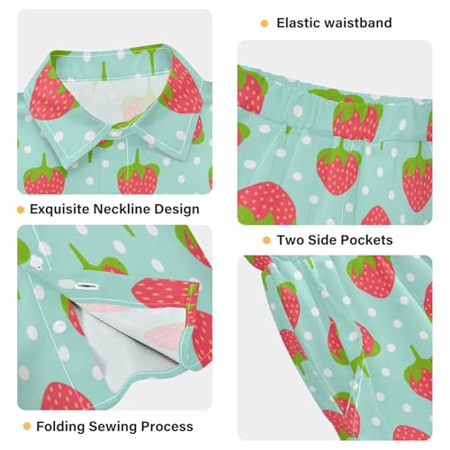 Image of visesunny Boys Hawaiian Shirt and Short Set Summer Outfit Kids 2 Piece Clothes Set 3-10Y