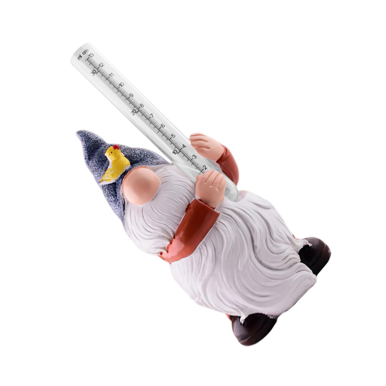 SEWOART Fairy Garden Gnome Figurine Resin Garden Decor Mini Rain Gauge Outdoor Statue Accessories