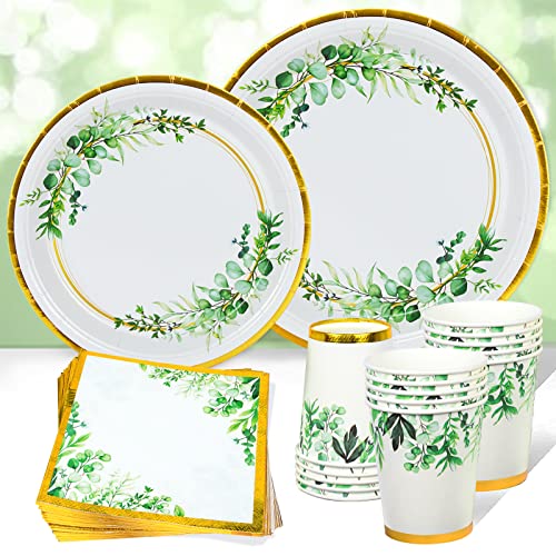 Platos verdes para fiestas,Platos y servilletas de papel verde salvia, vasos desechables,vajilla desechable para fiestas de safari en la selva,decoración de fiestas de cumpleaños,bodas,baby shower Cover