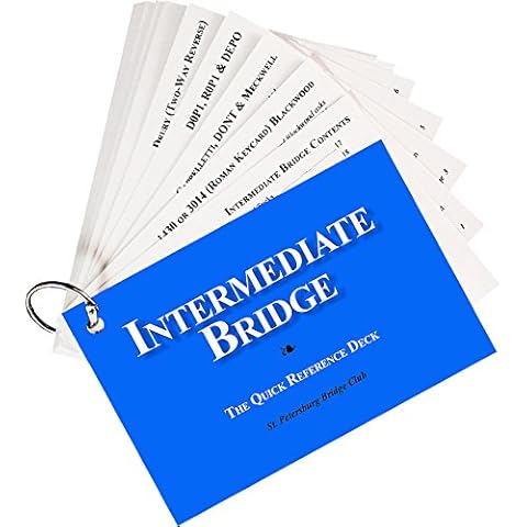 Baron Barclay Intermediate Bridge - The Quick Reference Deck - St. Petersburg Bridge Club - Great Tool to Help Your Bridge Game Cover