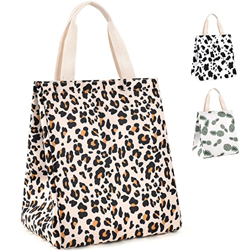 HOMESPON Bolsa de almuerzo aislada para mujeres, hombres, adultos y niños (estampado de leopardo) Cover