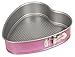 Zenker Creative studio - Stampo per dolci a forma di cuore, con fondo piatto, rivestimento antiaderente, colore: rosa, argento; quantità: 1 pezzo