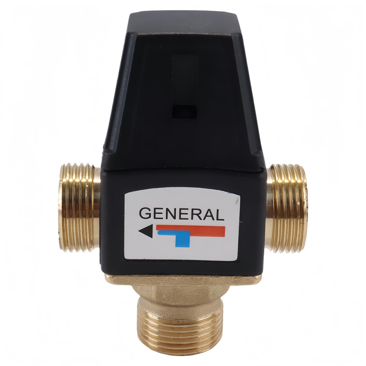 Thermostat 3-Wege-Ventil, DN20 G3 / 4 Messing-Mischventil Außengewinde für Solar-Wassererhitzer Duschsystem, -35 bis 60 ° Wassertemperaturregelung