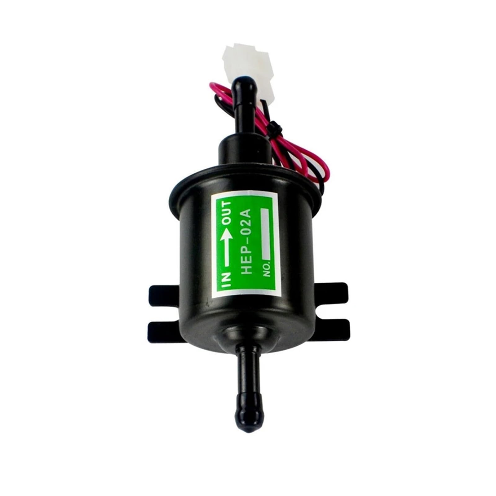 Bomba Combustible Eléctrica Universal 12 V para Trabajo Pesado Metal Sólido En Línea para Gasolina Bomba Transferencia Gasolina 12 V HEP-02A Bomba De Combustible