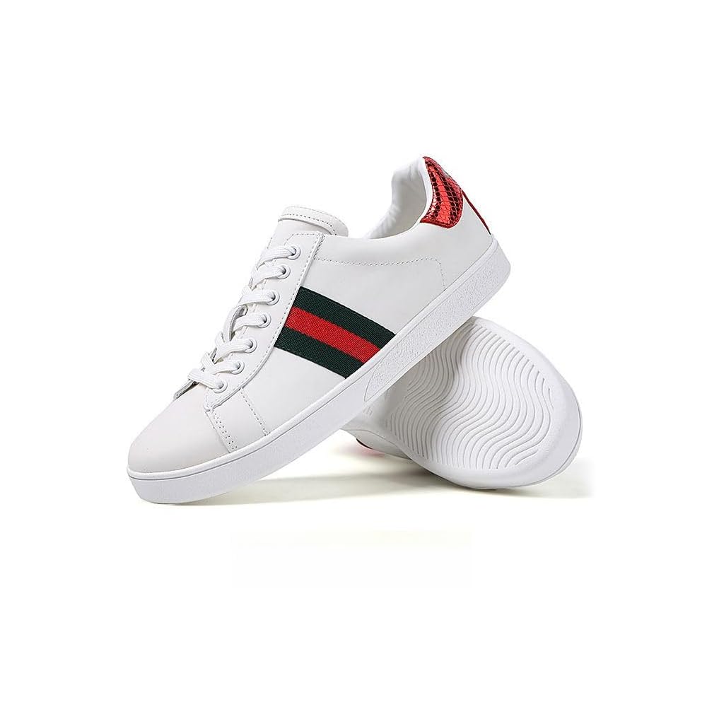 Men's Luxury White Low Top Lace-Up Sneakers - Australia | Ubuy