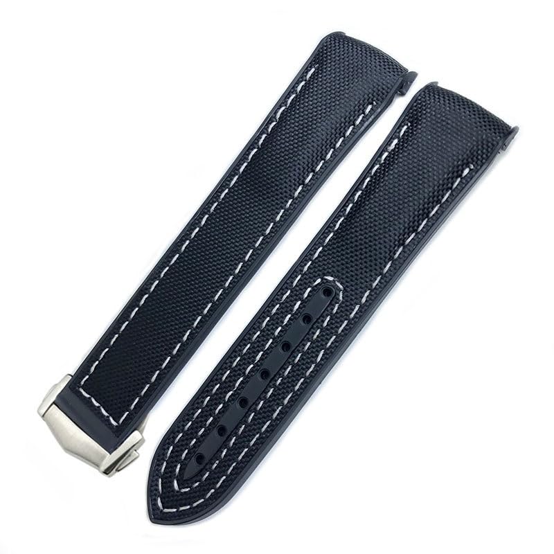 Bracelet montre nylon silicone 20mm anti-transpiration pour remplacer bracelet Seamaster usé