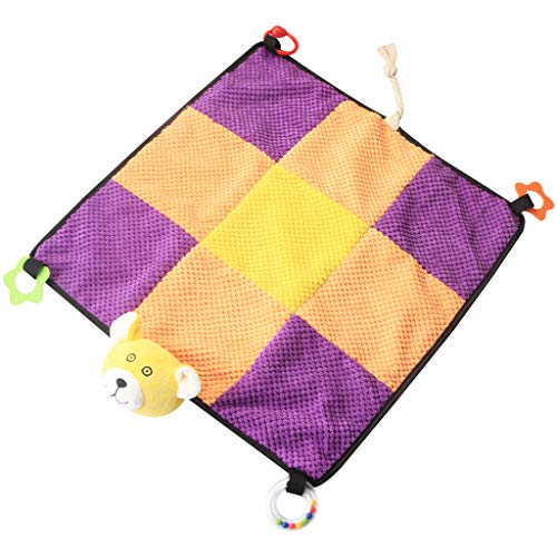 IFOYO Dog Play Mat, Puppy Chew Toys with Teething Ropes, Durable Dog Sleeping Pad, Plush Cute Dog Squeaky Toys for Training, Great for Stress Release