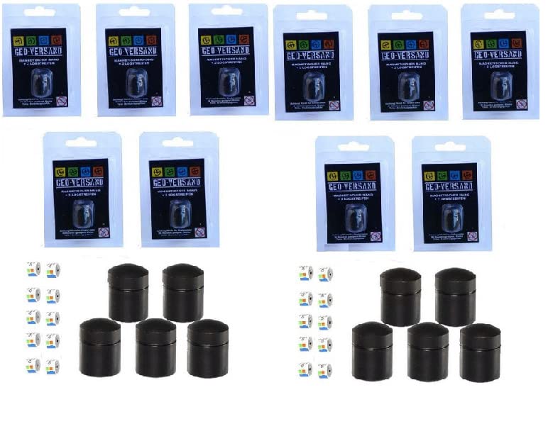 geo-versand 10x magnetischer Nano +20 Logs Geocaching Versteck Klein Winzig Magnet Mini