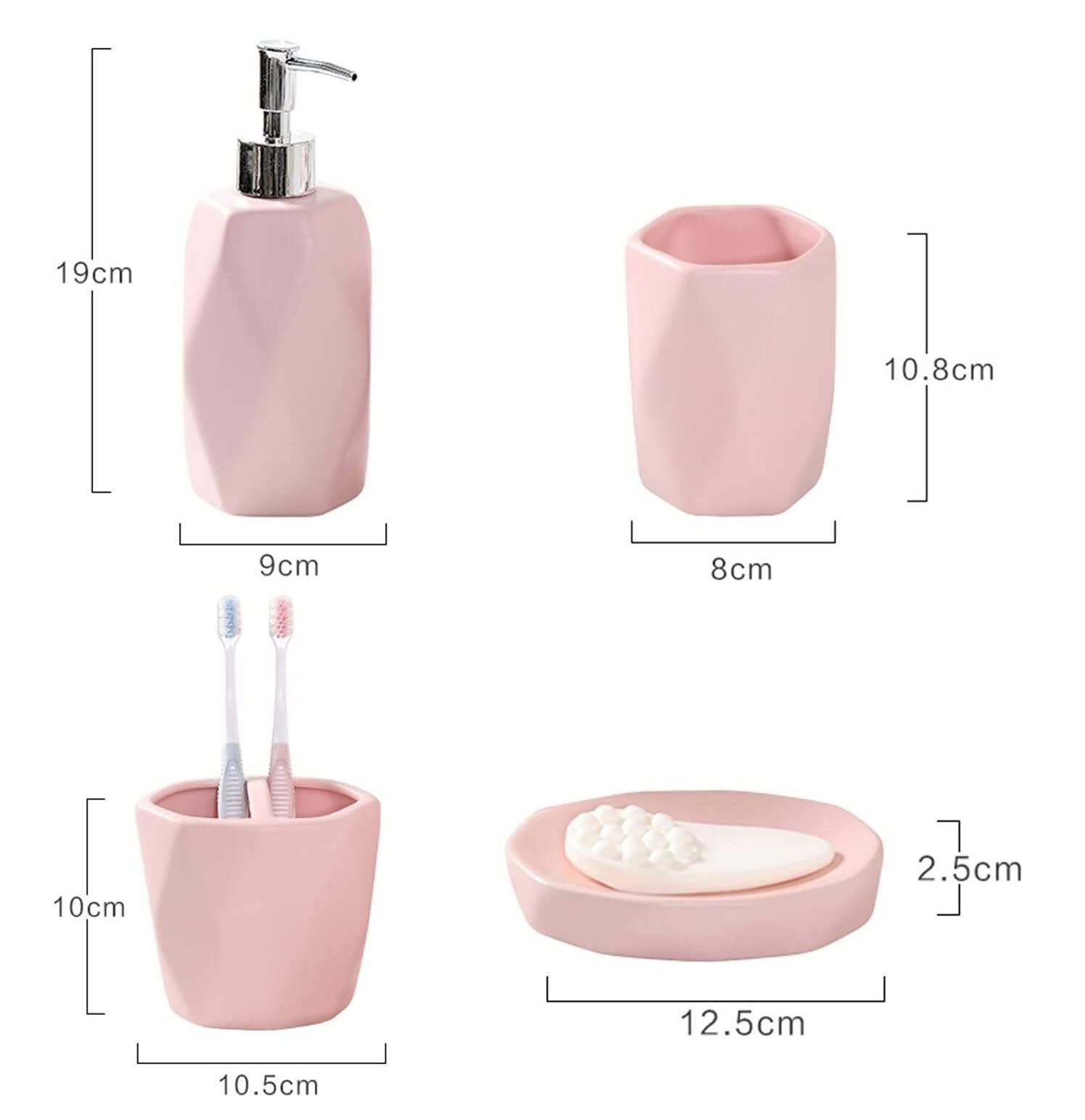 Badzubehör Set Badezimmer Set Bad-Accessoires-Set Badezimmerzubehör Aus Keramik, Kreatives Badzubehör Im Nordischen Stil, Eine Vielzahl Von Farben Als Geschenk Badezimmer Zubehör Set Badezimmerzubehör