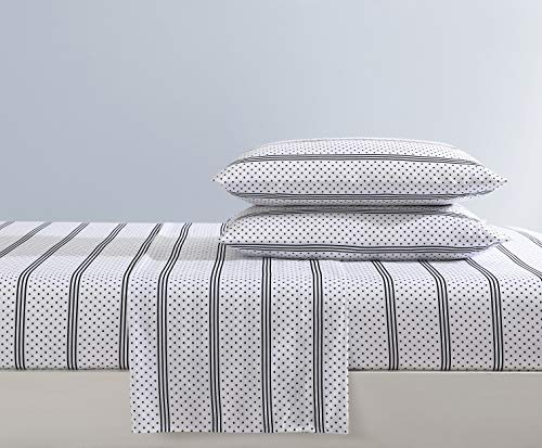 Betsey Johnson - Queen Sheets, Silky & Lightweight Bedding, Fade & Wrinkle Resistant (Dots & Stripes, Queen) #TOP1