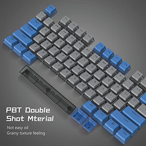 Image of Womier PBT Pudding Keycaps- Shine Through Keycaps | 164 Keys Keycap Set 60 65 75 100 Percent, OEM Profile for Custom Cherry Gateron MX Switches Mechanical Keyboard, Blue