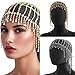 arzgul Ethnic Crystal Fringe Headpiece For Stage Performances Fashion Show Accessories Practical Lightweight Design(Silver)