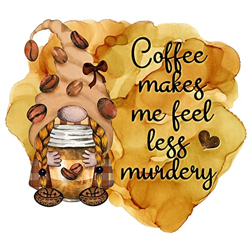 Coffee Gnome Sublimation Transfer, Ready to Press, Coffee